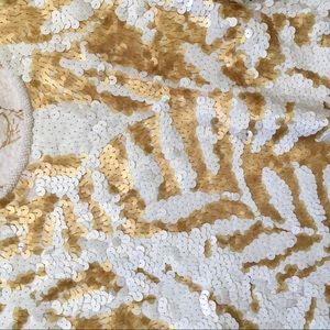 CARMEN MARC VALVO DRESS leafy sequin XS